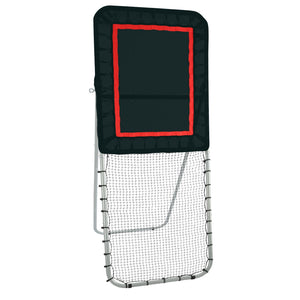 Lacrosse Rebounder | 3x8ft Folding Pitchback Net | Adjustable Training Wall for Baseball, Softball, Volleyball
