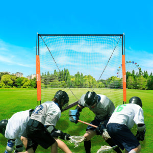 Lacrosse Goal 1.8x1.8m | Portable Lacrosse Net with Carry Bag | Fibreglass Rod Training Goal | Easy Setup for Youth & Adult Practice
