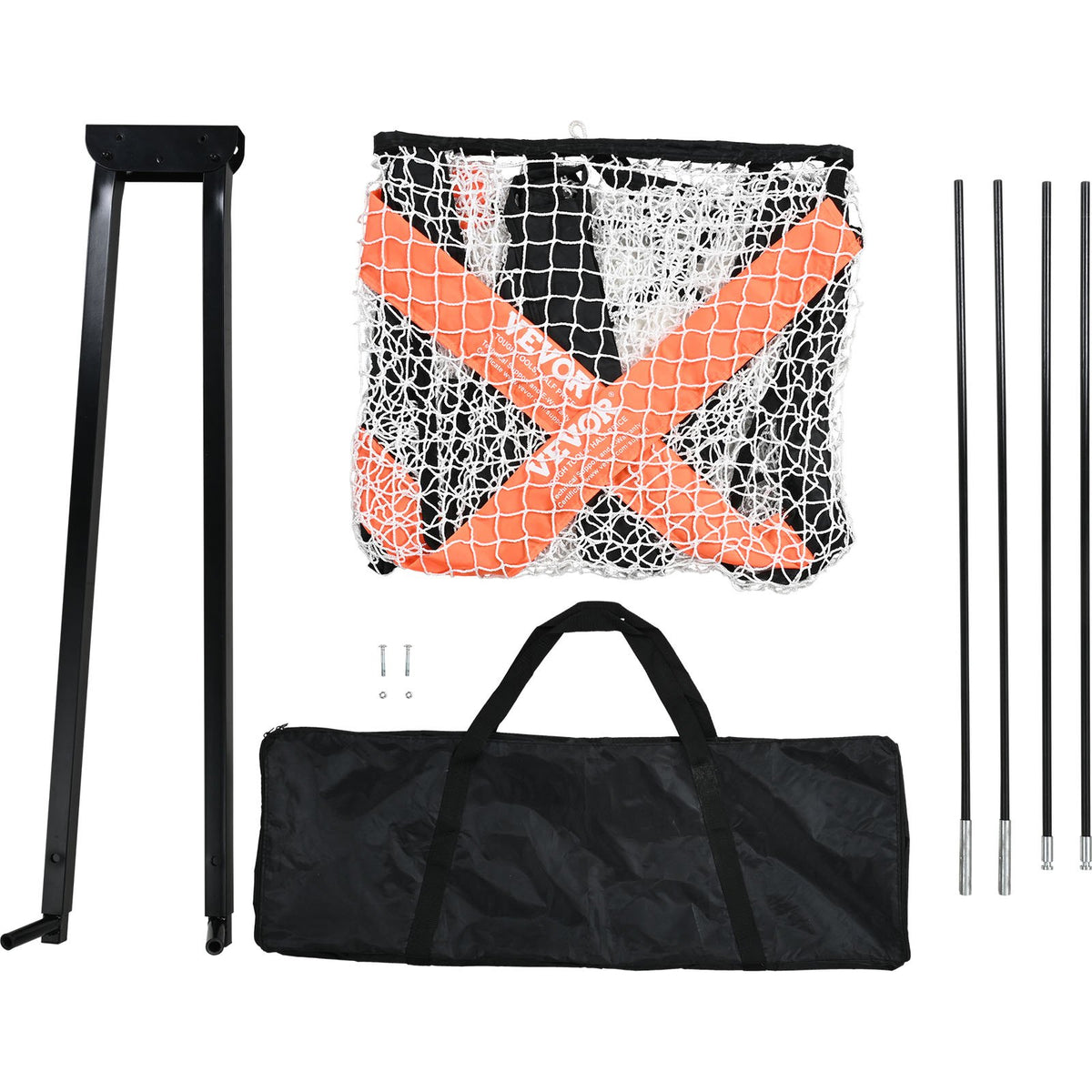 Lacrosse Goal 1.8x1.8m | Portable Lacrosse Net with Carry Bag | Fibreglass Rod Training Goal | Easy Setup for Youth & Adult Practice
