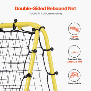 Soccer Rebounder Net | 40x35x37" Kick-Back Football Training Net