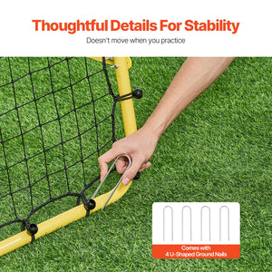 Soccer Rebounder Net | 40x35x37" Kick-Back Football Training Net