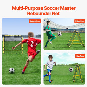 Soccer Rebounder Net | 40x35x37" Kick-Back Football Training Net