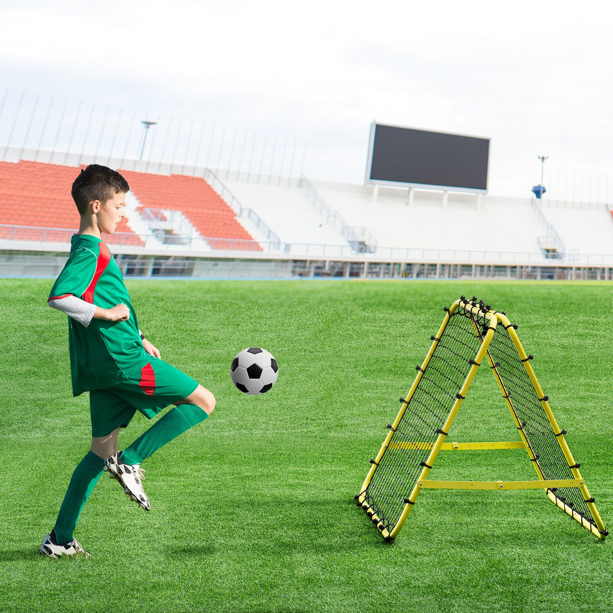 Soccer Rebounder Net | 40x35x37" Kick-Back Football Training Net