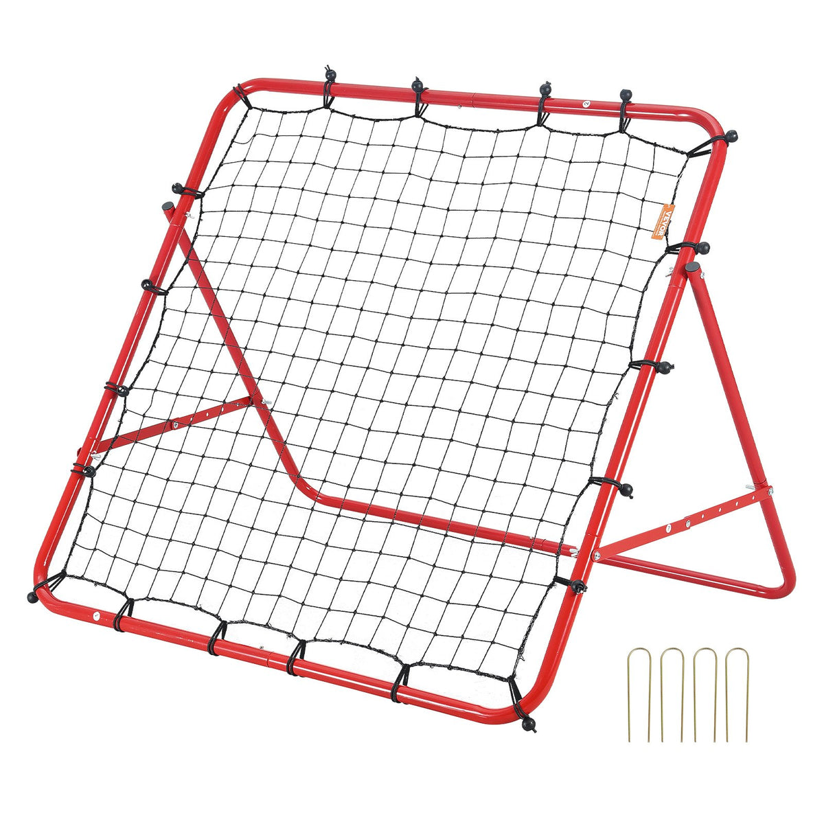 Soccer Rebounder Net 100x100cm | Portable Football Kick-Back Goal with Adjustable Angles | Training Aid for Kids, Teens & Adults | Easy Setup & Storage