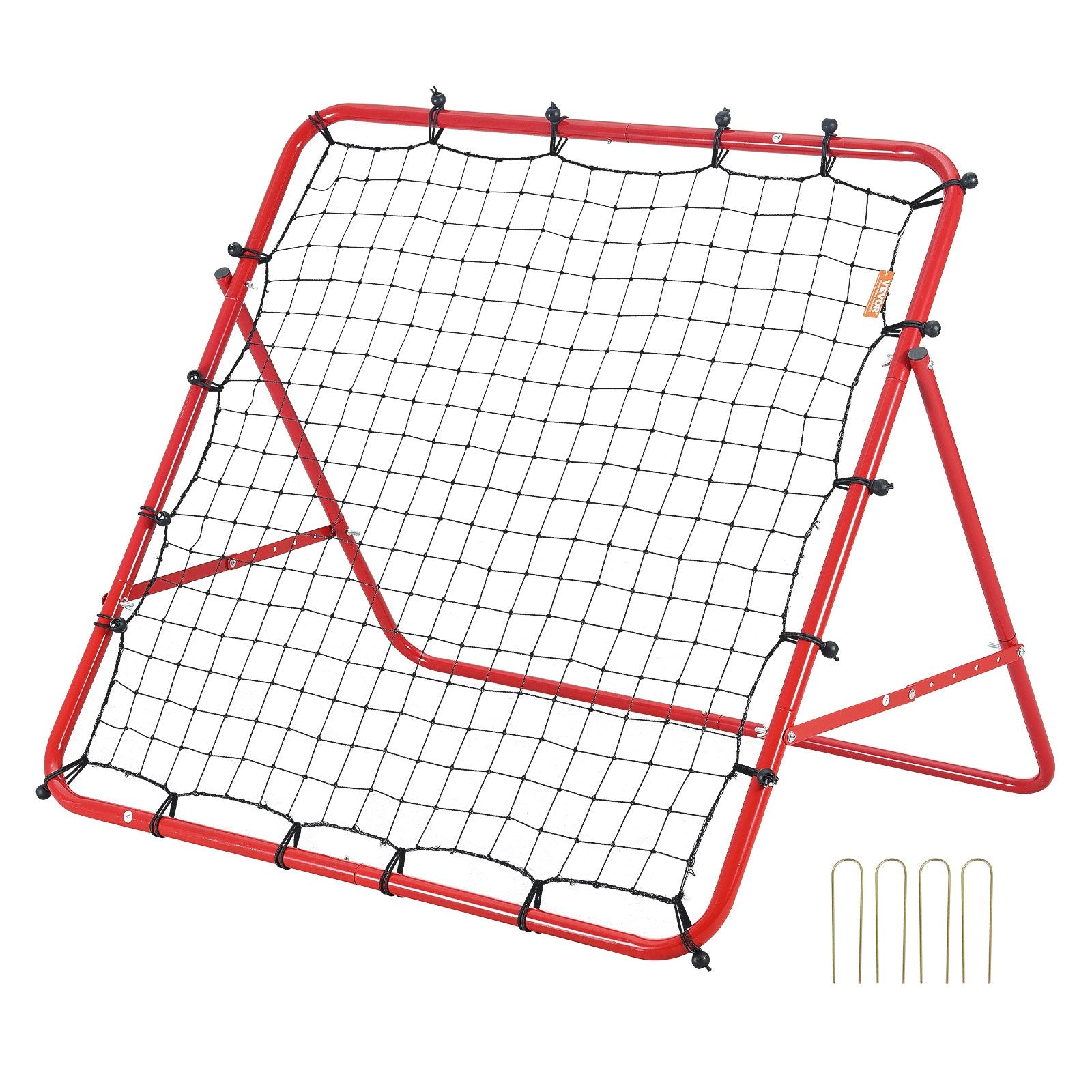 Soccer Rebounder Net 100x100cm | Portable Football Kick-Back Goal with Adjustable Angles | Training Aid for Kids, Teens & Adults | Easy Setup & Storage