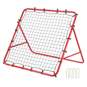 Soccer Rebounder Net 100x100cm | Portable Football Kick-Back Goal with Adjustable Angles | Training Aid for Kids, Teens & Adults | Easy Setup & Storage