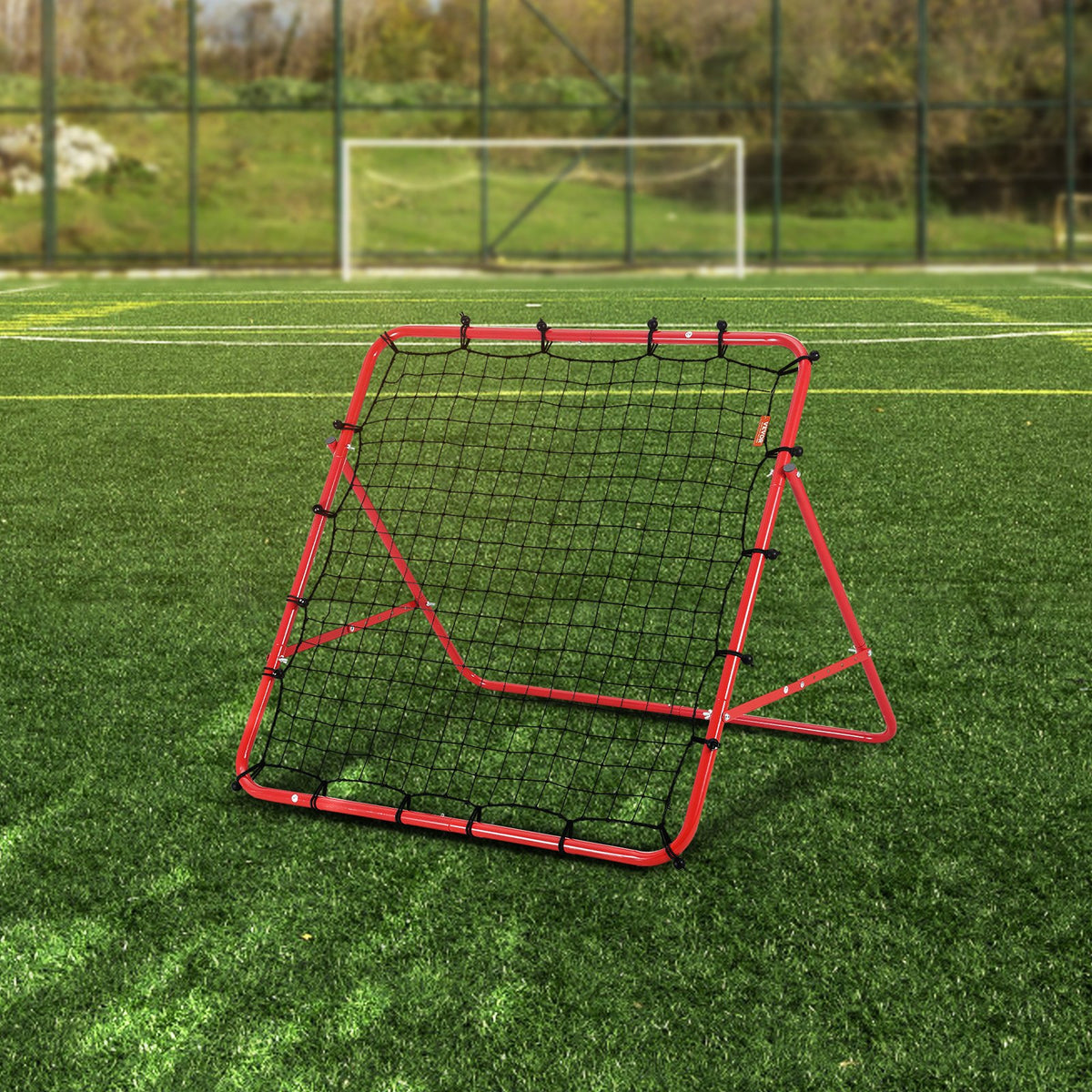 Soccer Rebounder Net 100x100cm | Portable Football Kick-Back Goal with Adjustable Angles | Training Aid for Kids, Teens & Adults | Easy Setup & Storage