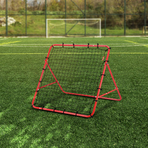 Soccer Rebounder Net 100x100cm | Portable Football Kick-Back Goal with Adjustable Angles | Training Aid for Kids, Teens & Adults | Easy Setup & Storage