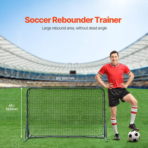 Soccer Rebound Trainer 6x4 ft | Double-Sided Net for Training