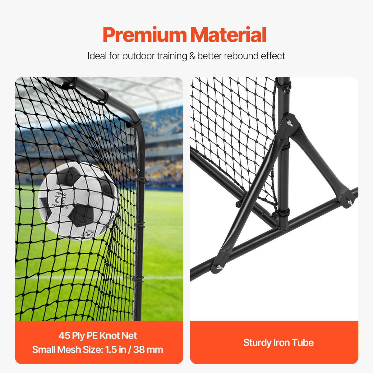Soccer Rebound Trainer 6x4 ft | Double-Sided Net for Training