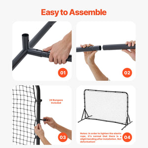 Soccer Rebound Trainer 6x4 ft | Double-Sided Net for Training