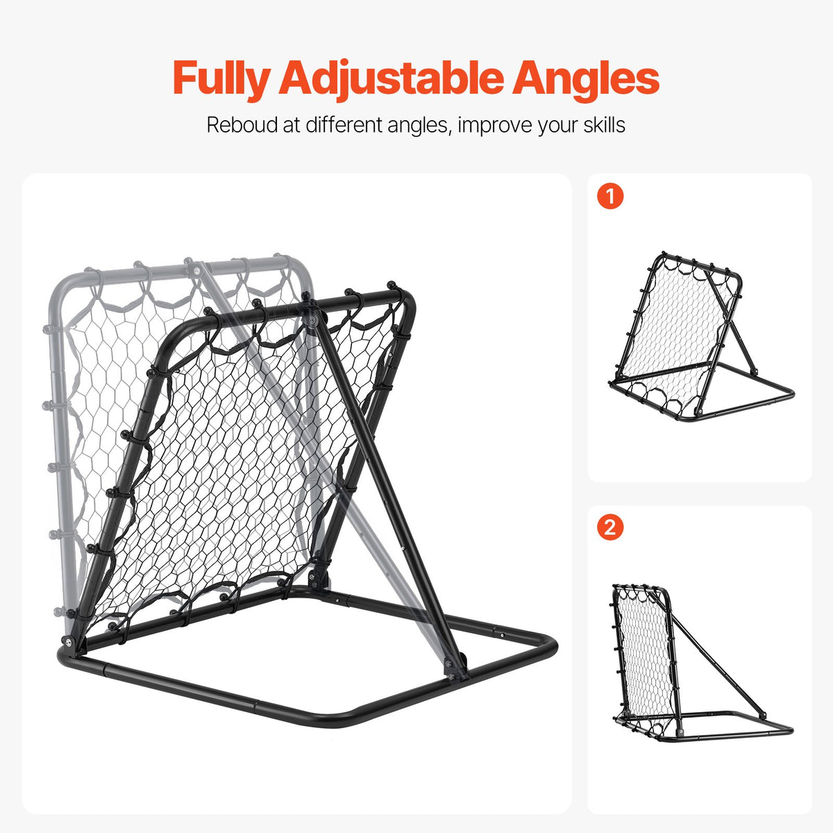 Soccer Rebounder Net | 34x34" Portable Kick-Back Trainer