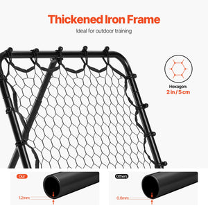 Soccer Rebounder Net | 34x34" Portable Kick-Back Trainer