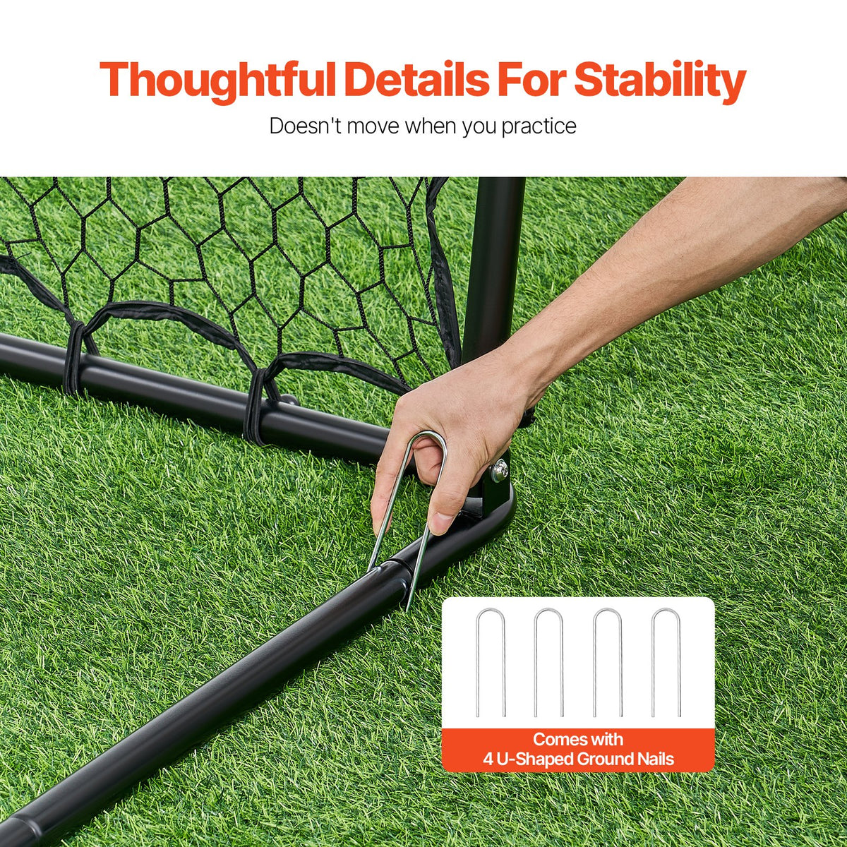 Soccer Rebounder Net | 34x34" Portable Kick-Back Trainer