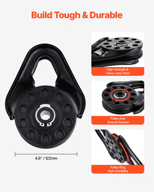 Recovery Snatch Block | 14.5 Ton Pulley for ATV/UTV | 32,000lb Capacity