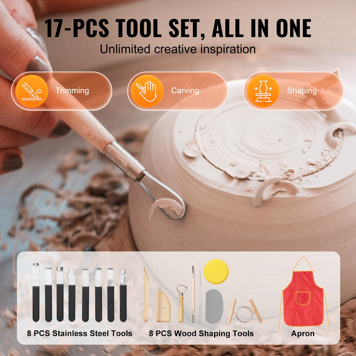 Pottery Wheel 10 Inch Blue | 350W Electric Wheel with Foot Pedal & LCD | Direct Drive Ceramic Machine with 3 Support Legs for DIY Art & Craft