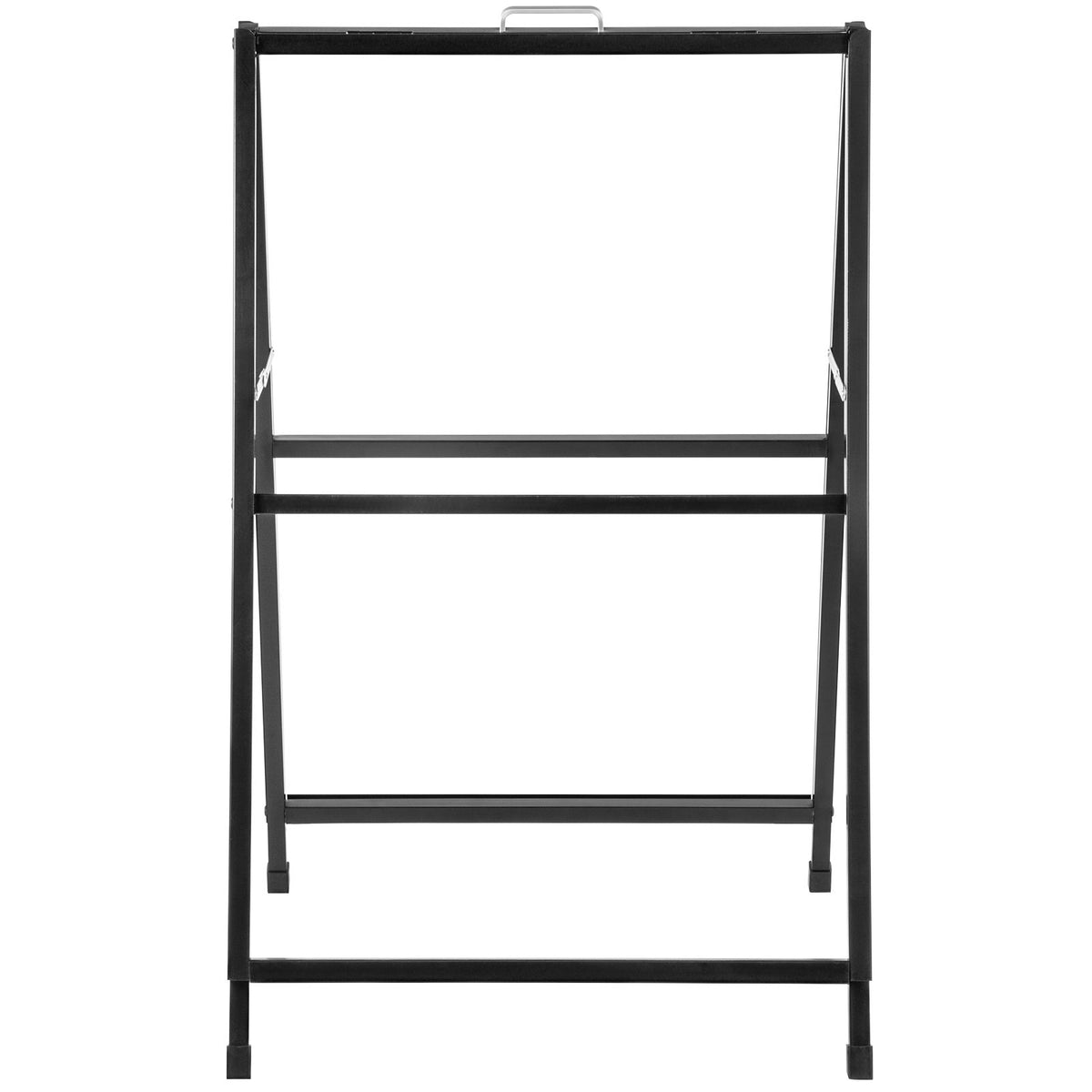 A-Frame Sidewalk Sign 24"x36" | Black Steel Folding Sandwich Board | Double-Sided with 2 Plastic Poster Boards