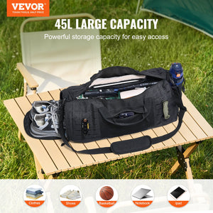 Tactical Duffle Bag | 45L Gym Bag with Molle Design & Shoe Compartment