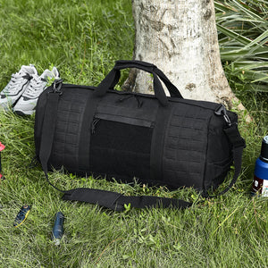 Tactical Duffle Bag | 45L Gym Bag with Molle Design & Shoe Compartment