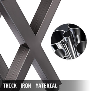 Steel Table Legs Set of 2 | 28"x24"x3.1" X-Frame | Original Color Industrial Style
