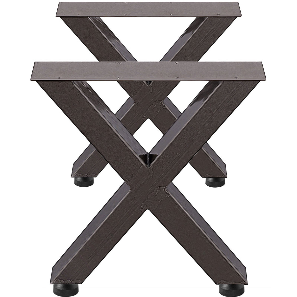 Steel Table Legs Set of 2 | 28"x24"x3.1" X-Frame | Original Color Industrial Style