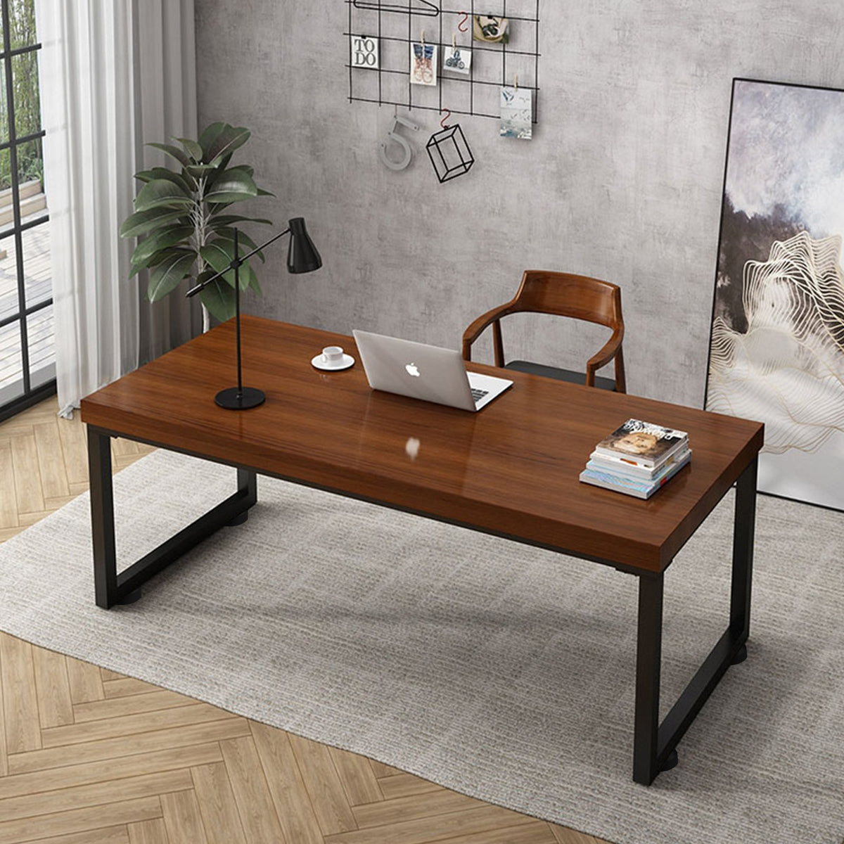 Black Metal Table Legs Set of 2 | 800x720mm Steel Dining or Office Desk Legs | Country Style DIY Furniture Legs