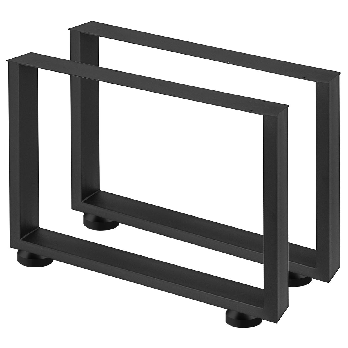 Black Metal Table Legs Set of 2 | 800x720mm Steel Dining or Office Desk Legs | Country Style DIY Furniture Legs