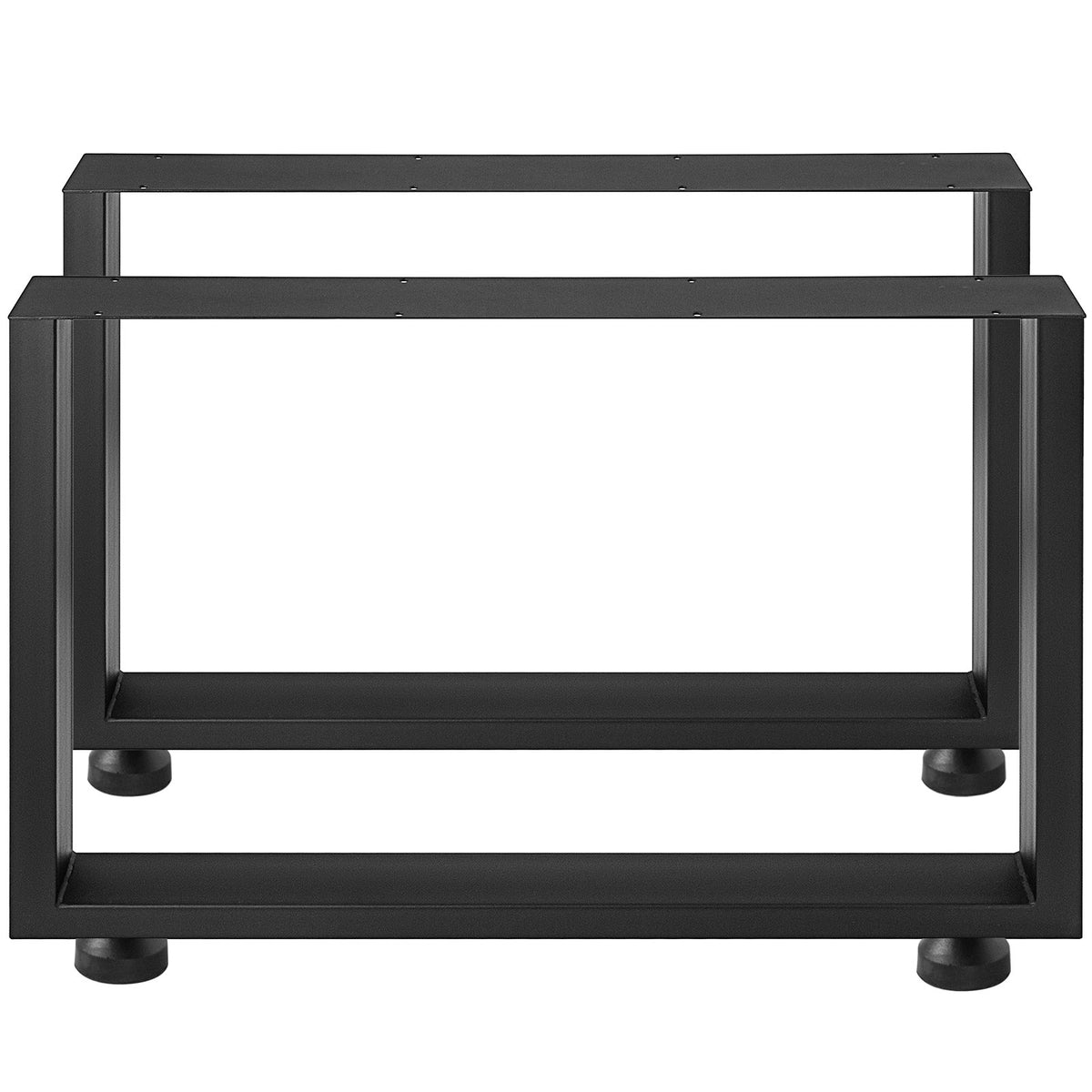 Black Metal Table Legs Set of 2 | 800x720mm Steel Dining or Office Desk Legs | Country Style DIY Furniture Legs