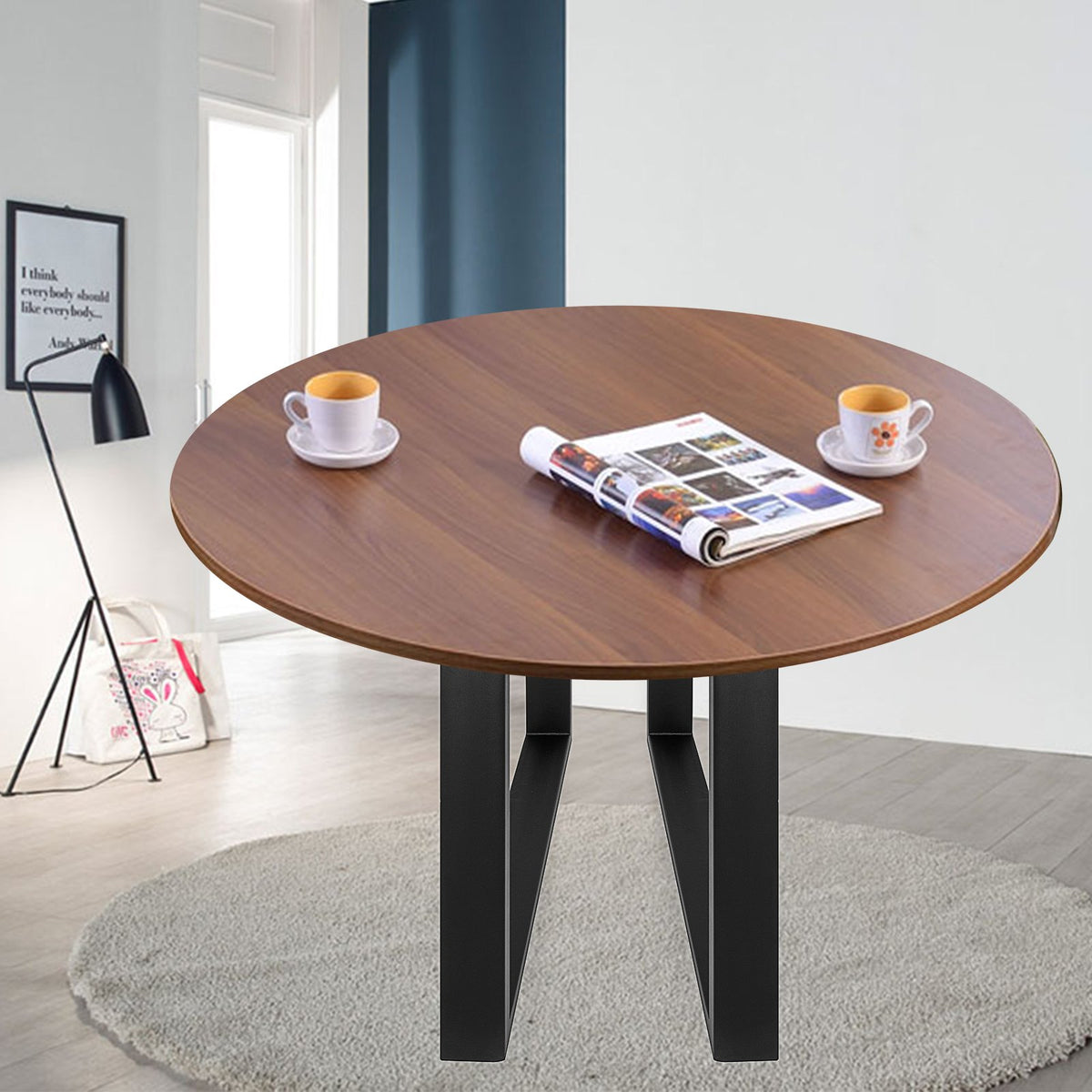 Black Metal Table Legs Set of 2 | 35"x28" Steel Dining or Office Desk Legs | Country Style DIY Furniture Legs