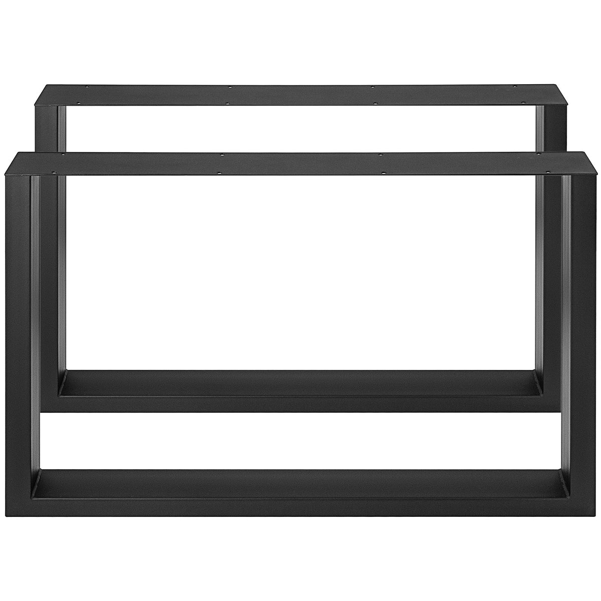 Black Metal Table Legs Set of 2 | 35"x28" Steel Dining or Office Desk Legs | Country Style DIY Furniture Legs