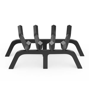 Fireplace Log Grate 18" | Heavy Duty Steel with 6 Support Legs | Indoor & Outdoor Firewood Rack