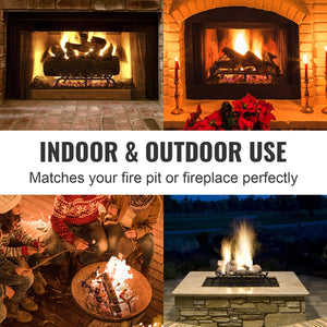 Fireplace Log Grate 685mm | Heavy Duty 6-Leg Steel Firewood Rack