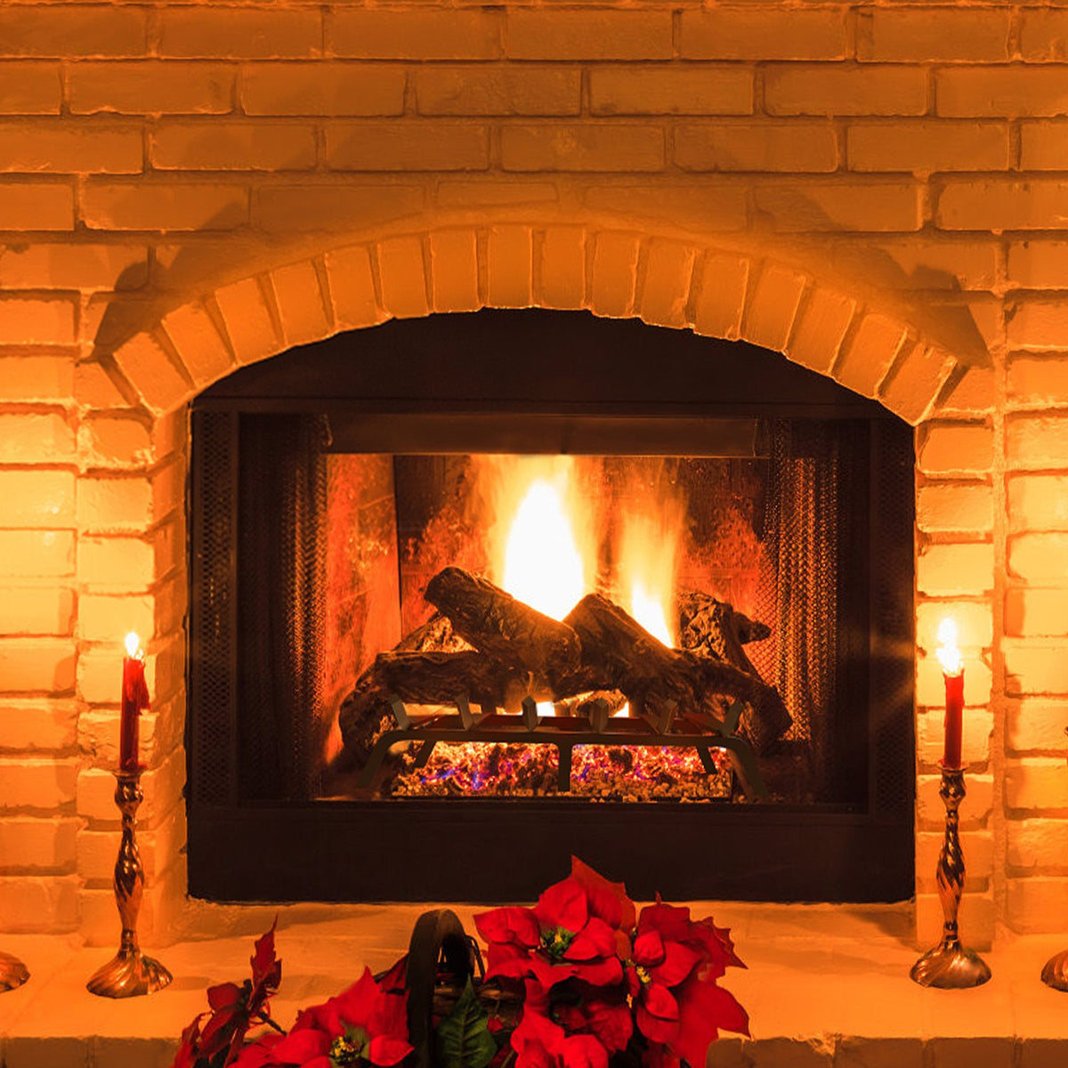 Fireplace Log Grate 685mm | Heavy Duty 6-Leg Steel Firewood Rack