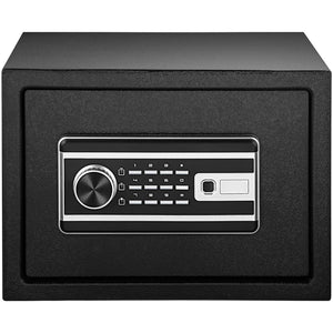 Safe Box 0.8 cu.ft | Fingerprint & Digital Keypad Security Safe with Keys | Q235 Steel | For Cash, Jewellery, Documents & Pistols