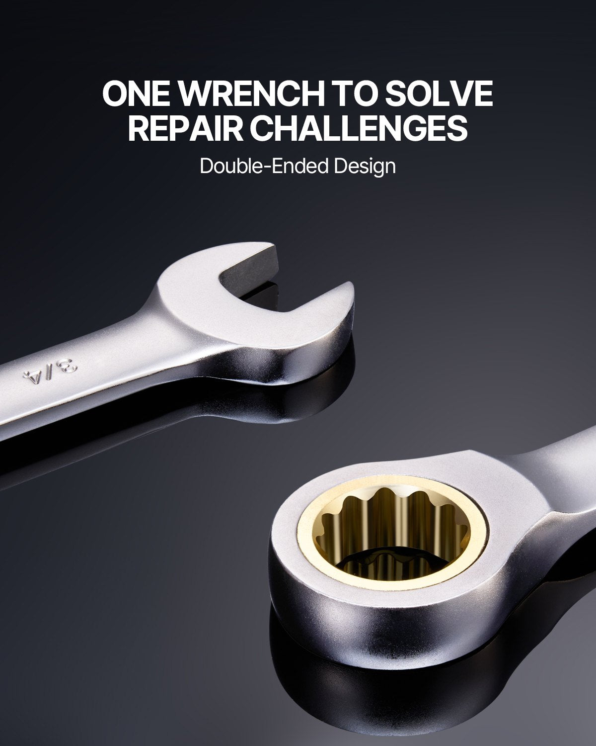 Wrench Set | 24-Piece SAE & Metric Combination Wrenches with Organizer