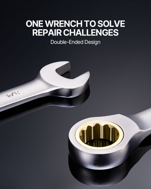 Wrench Set | 24-Piece SAE & Metric Combination Wrenches with Organizer
