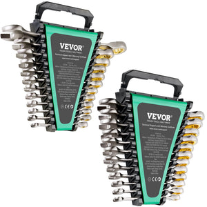Wrench Set | 24-Piece SAE & Metric Combination Wrenches with Organizer