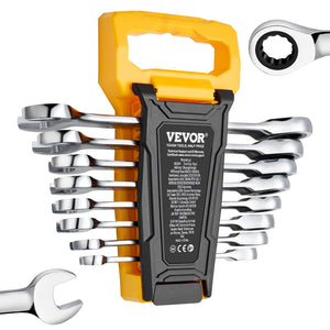 Combination Wrench Set | 8-Piece Metric 8–19mm with Organizer Rack