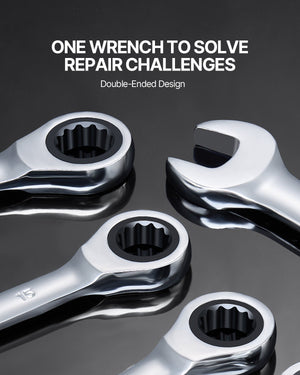 Combination Wrench Set | 8-Piece Metric 8–19mm with Organizer Rack