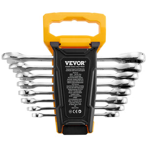 Combination Wrench Set | 8-Piece Metric 8–19mm with Organizer Rack