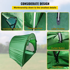 Bike Cover Storage Tent | 420D Oxford Fabric | Holds 4 Bikes | Waterproof Outdoor Bicycle Storage Shed with Carry Bag | Green