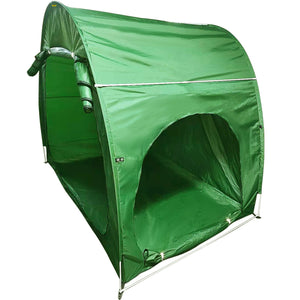 Bike Cover Storage Tent | 420D Oxford Fabric | Holds 4 Bikes | Waterproof Outdoor Bicycle Storage Shed with Carry Bag | Green