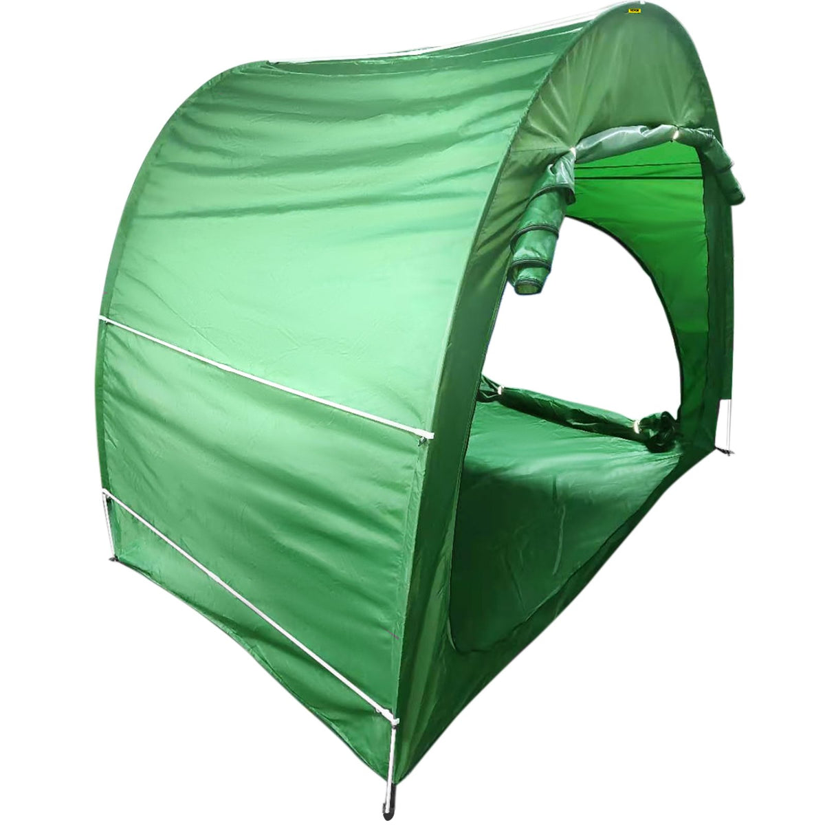 Bike Cover Storage Tent | 420D Oxford Fabric | Holds 4 Bikes | Waterproof Outdoor Bicycle Storage Shed with Carry Bag | Green