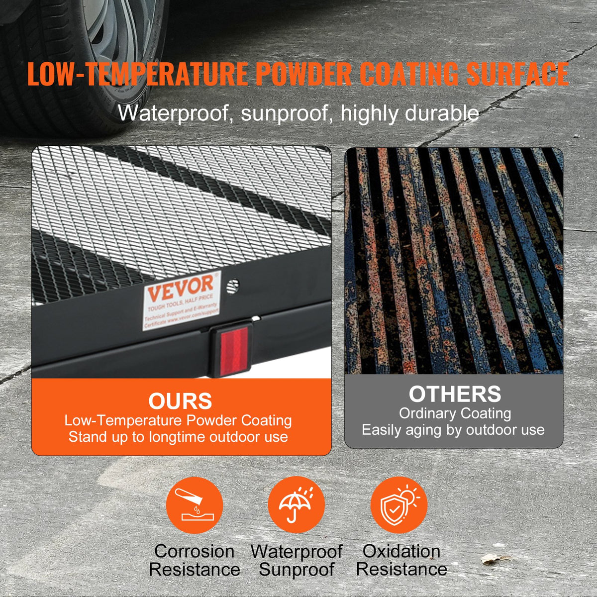 Hitch Mount Wheelchair Carrier 45.3"x25.6" | 500lbs Capacity Mobility Scooter Rack with Folding Ramp | Fits 2" Hitch Receivers for SUV & Van