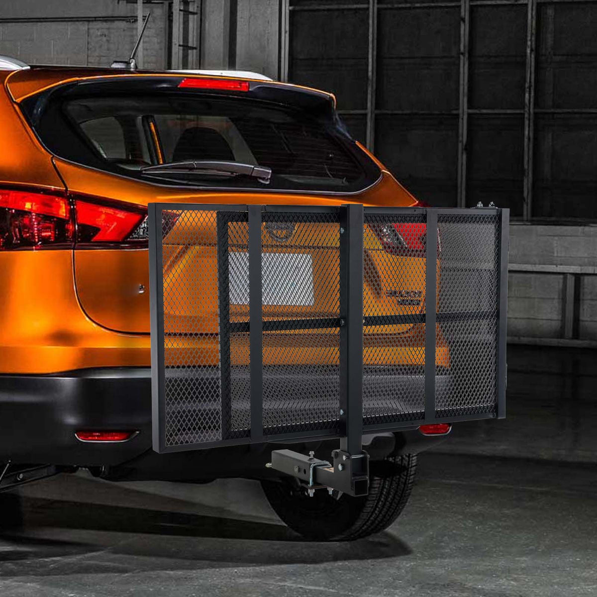 Hitch Mount Wheelchair Carrier 45.3"x25.6" | 500lbs Capacity Mobility Scooter Rack with Folding Ramp | Fits 2" Hitch Receivers for SUV & Van