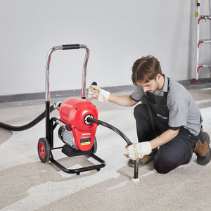 Drain Cleaner Machine | 120ft x 6/5" Sectional Snake Auger | Manual Feed