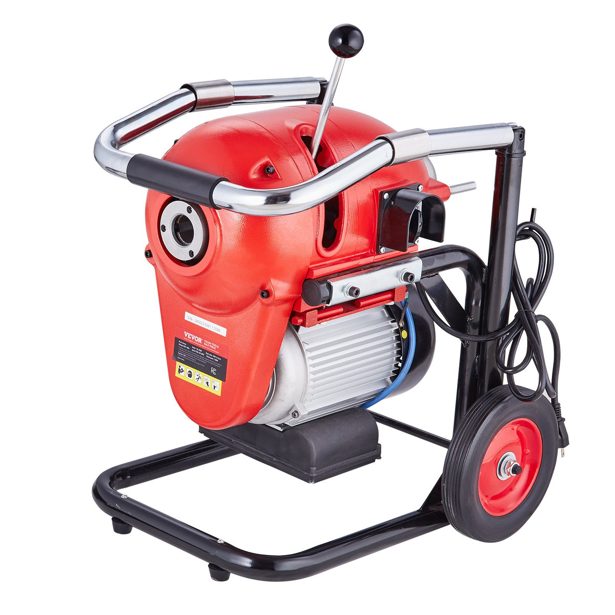 Drain Cleaner Machine | 120ft x 6/5" Sectional Snake Auger | Manual Feed