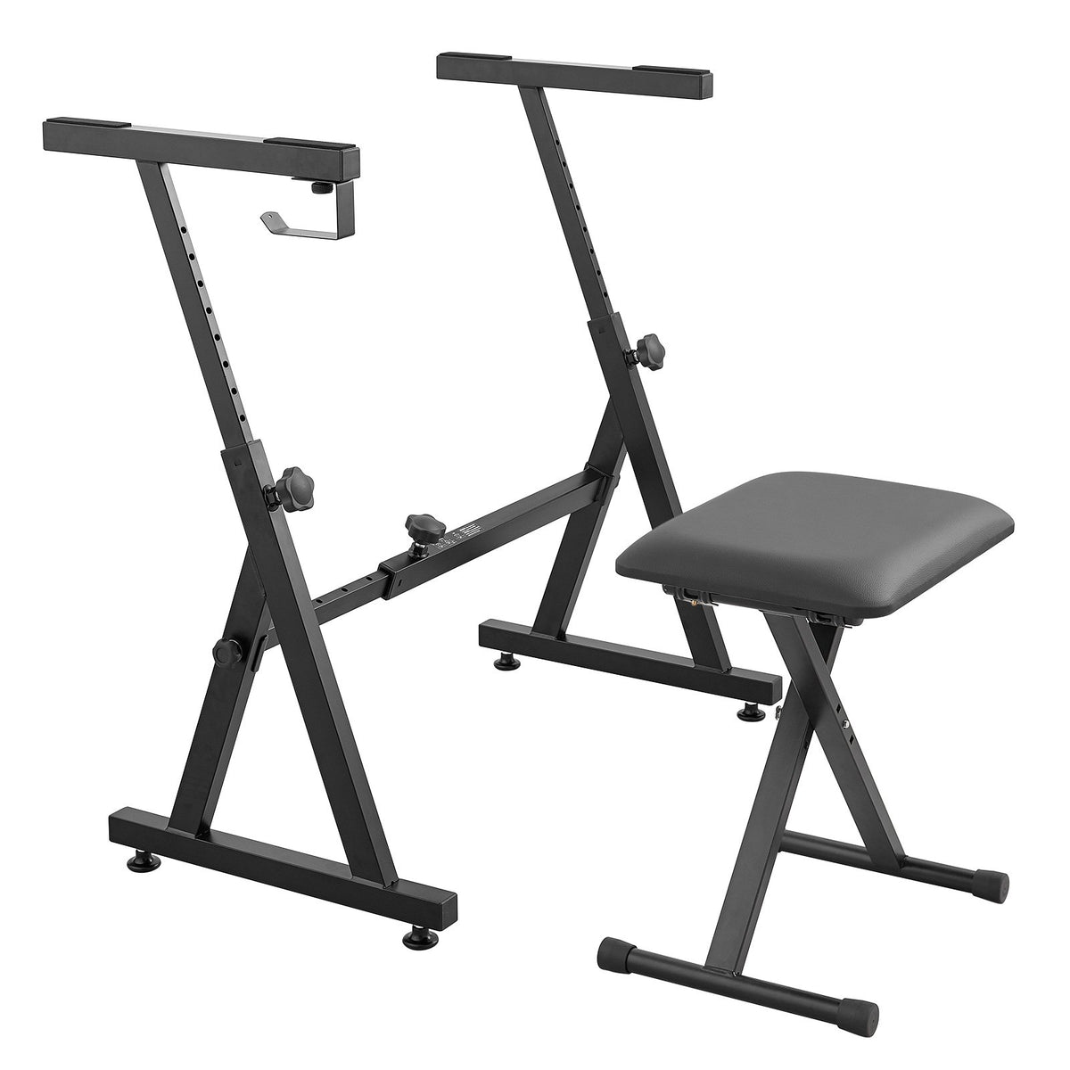 Z-Style Piano Keyboard Stand & Bench | Adjustable Height & Width | 250lbs Capacity | Fits 54-88 Key Digital Pianos