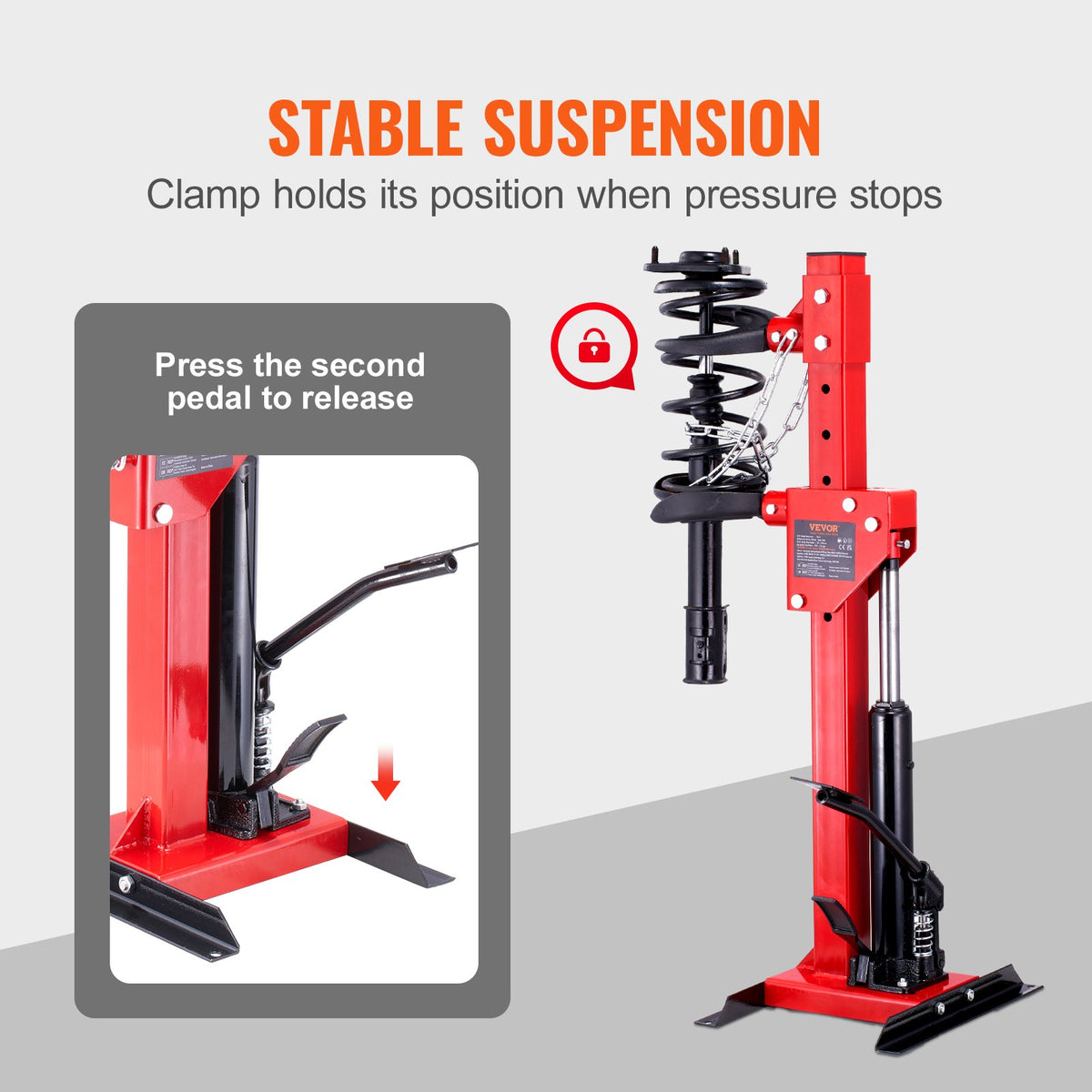 Hydraulic Strut Spring Compressor | 4.5 Ton Jack Capacity | 1 Ton Compression Force | For Auto Strut & Coil Spring Removal