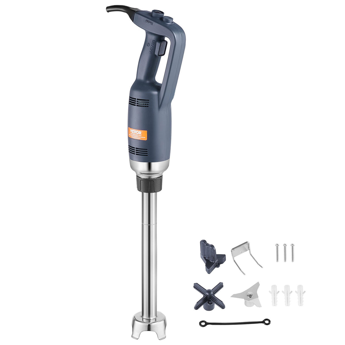 Commercial Immersion Blender 350W | Heavy Duty Hand Mixer for Soups & Sauces | Ergonomic Grip & Stainless Steel Shaft